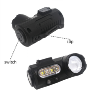 Lampe frontale LED 3 en 1 rechargeable, lampe torche détachable avec aimant et clip, capteur de mouvement pour le travail en extérieur, le camping, la réparation
