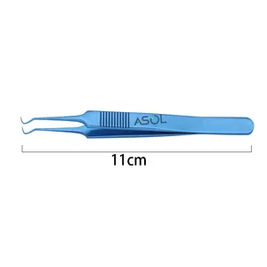 Instrumento fino ángulo joyero estilo fórceps #5 aguja para acné 11cm pinzas microquirúrgicas