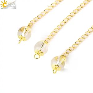 CSJA-péndulos de cristal <span class=keywords><strong>para</strong></span> hombre y mujer, colgante curativo de Reiki <span class=keywords><strong>para</strong></span> adivinación, espiga, cuarzo, organza, joyería péndulo, G865 - Product Image 6