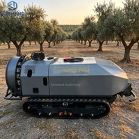 Pulvérisateur agricole télécommandé 500L sur chenilles pour désherbant et brumisateur, idéal pour grandes surfaces agricoles