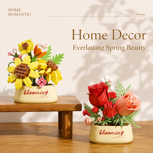 Kit de Pot de Fleurs DIY en Blocs de Construction, Mini Bouquet Floral Créatif en Briques, Jouet Décoratif pour la Maison, Ornement de Bureau, Cadeau pour Enfants et Adultes, <span class=keywords><strong>Vente</strong></span> en Gros - Product Image 5