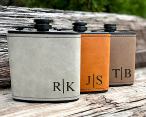 Frasco de acero inoxidable negro de gama alta Laserable Leatherette Hip Flask Blanks para hombres - Product Image 5