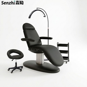 Fauteuil de soin électrique réglable noir à 3 moteurs pour dentisterie, tatouage, esthétique, massage et soins du visage, idéal pour salon de beauté - Product Image 1