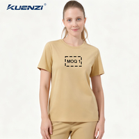 T-shirt pour femme Kuenzi 170GSM, coton mercerisé à l'azote liquide, logo personnalisé, col rond, manches courtes, 100% coton