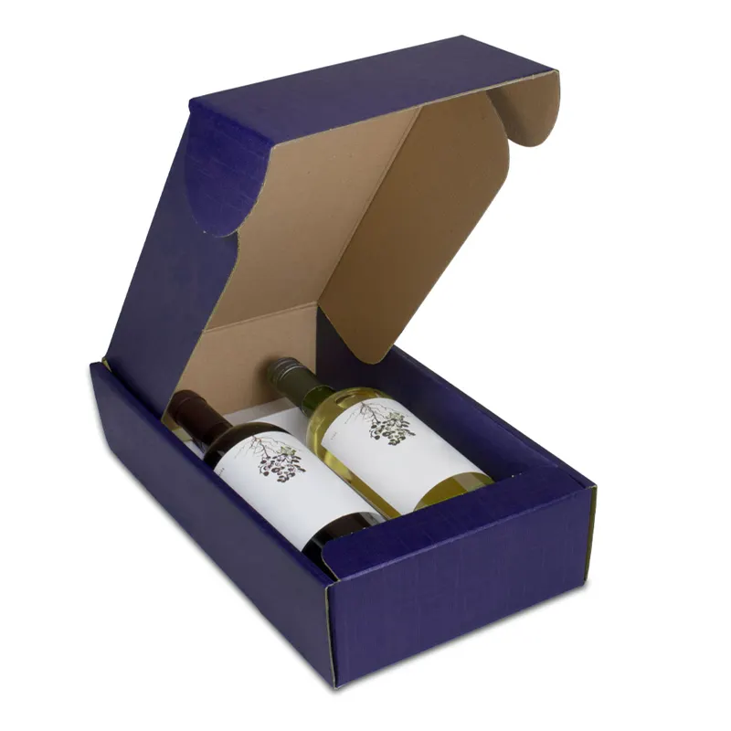 Custom Luxury Embossed Gold Foil Logo Printing Cardboard Single Whisky Bottle Glass Gift Paper Packaging Magnetic Wine Box