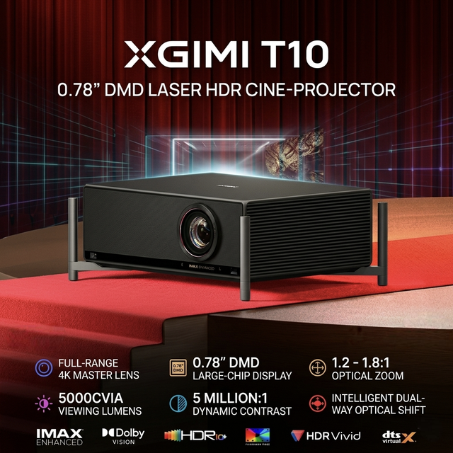 XGIMI T10 0.78DMD Laser 5000CVIA HDR Cinema Projector Optical Zoom 4K HomeTheater 3D Built-In Proyector for Home Use