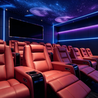 Canapé inclinable de luxe pour home cinéma, fauteuil électrique en cuir avec porte-gobelet et mobilier de salon, petit canapé