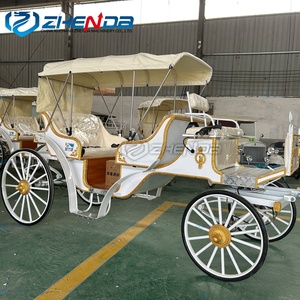 Calèche de tourisme blanche, fraîche et élégante, transport spécial, calèche de mariage, fabricant de calèches de tourisme à vendre - Product Image 4