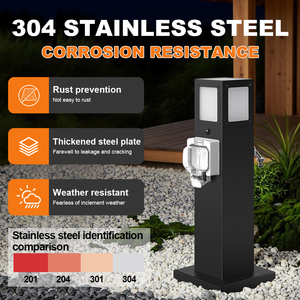 Biệt thự ngoài trời thông minh đèn điều khiển IP66 không thấm nước thép không gỉ mở rộng ổ cắm với điều khiển từ xa thông minh đóng băng bằng chứng vòi nước - Product Image 4