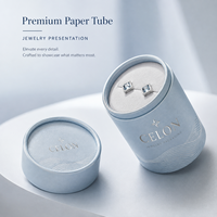 Tube en carton biodégradable sur mesure, écologique, de qualité supérieure, en forme de boîte ronde avec logo personnalisé pour bijoux, cadeaux, usine OEM