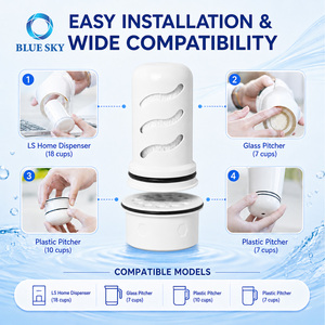 Filtre de remplacement pour pichet à eau compatible avec les distributeurs domestiques Lifestraws 18c/Pichet en verre 7c/Plastique 10c/Plastique 7c Membrane - Product Image 5