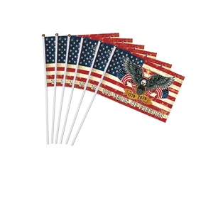Drapeaux miniatures personnalisés USA 250e anniversaire – Ajoutez votre logo – Drapeaux à main personnalisés 1776-2026 pour le semi-siècle – Cadeaux événementiels 5x8 po - Product Image 4
