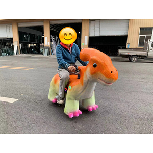 Manège à monnaie pour enfants, dinosaure ambulant d'intérieur, directement de l'usine, pour parc d'attractions, voitures jouets en fibre de verre, animaux Gua <span class=keywords><strong>Dinosau</strong></span> - Product Image 4