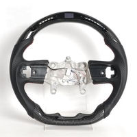 Volant en fibre de carbone véritable avec LED de couleur personnalisée, vitesse et régime en temps réel, pour Jeep Wrangler 2018-2021, fond plat, 3 rouleaux