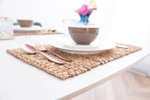 Natural Handwoven Water Hyacinth <b>Table</b> Mats <b>Set</b> of <b>4</b> Eco Friendly Braided <b>Round</b> Placemats <b>for</b> Rustic <b>Dining</b> <b>Table</b> Decoration - Product Image 6
