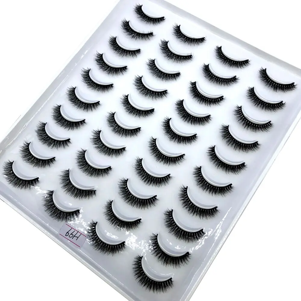 Brand new 20 pairs strips human hair false eyelashes with high quality