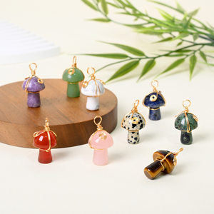 จี้คริสตัลรูปเห็ดทำมือขายส่ง สำหรับผู้หญิง ของขวัญหินบำบัด - Product Image 4