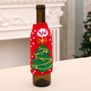 Décorations de Noël pour la maison : Housses de bouteille de bière de Noël tricotées haut de gamme, décorations de bouteille de bière de Noël, manchons pour bouteilles - Product Image 4