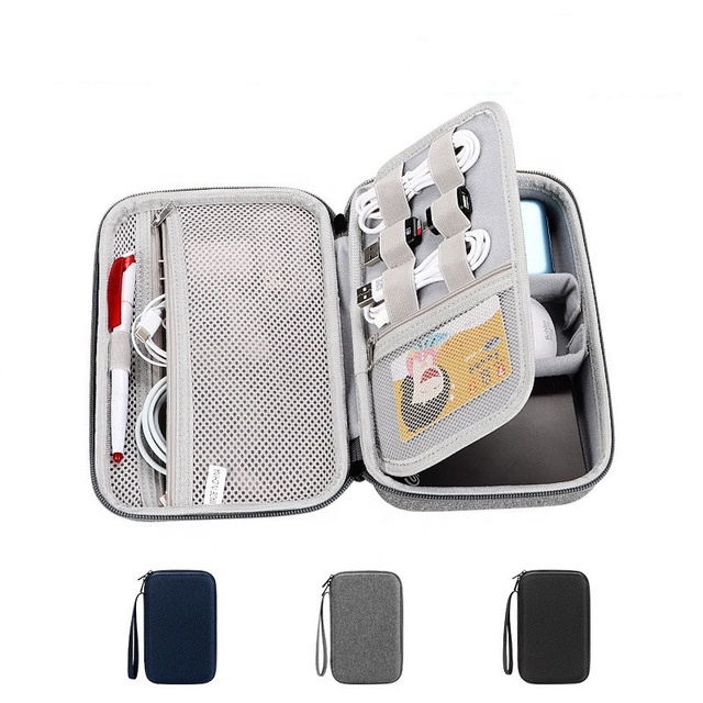 Wholesale High Quality USB Cable Case Hard Disk Shockproof EVA Case Pouch Electronic Organizer Digital Accessories Storage Bag