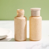 Mini bouteille de shampoing biodégradable 30ml 50ml Mini bouteilles à presser en plastique anti-fuite couvercles rechargeables conteneurs de savon liquide pour le corps