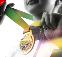 Medallas Deportivas de Natación de Metal con Diente de Tiburón 3D de Australia al por Mayor, con Diseño Personalizado, Aleación de Zinc, Oro, Plata, Bronce, Premio de Natación