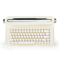 YUNZII ACTTO B305 Keyboard Nirkabel Tata Letak 75% 84-Tombol Keyboard Membran Retro Imut Mini Keyboard Mesin Ketik untuk Multi OS
