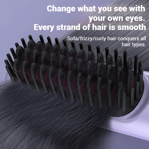 Herramienta de Peinado 2 en 1 Inalámbrica Portátil con Carga USB, Plancha y Cepillo Alisador Seguros para Uso Doméstico - Product Image 5