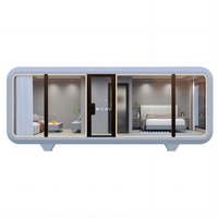 Mini hôtel extérieur moderne de luxe 2024, maison préfabriquée en conteneur en acier avec cuisine W3