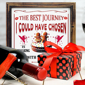 Valentine's Day wooden <b>photo</b> <b>frames</b> with slogans, decorative ornaments, party decorations, wall hangings, and other decorative - Product Image 3