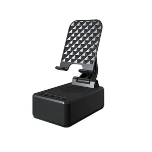 New Design Portable Phone Holder Mini Subwoofer Speakers Bluetooth Music Box BT Speaker Smartphone Stand Electric Gadgets