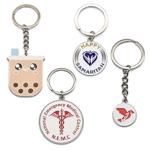 Factory Custom Shape Logo Personalized 2d 3D Enamel <b>Keyring</b> High Quality Round Zinc Alloy <b>Metal</b> Keychain - Product Image 1