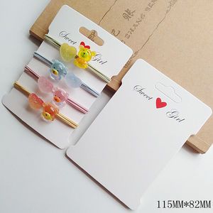 Tarjetas de papel personalizadas para el pelo, cintas elásticas para el pelo con impresión de tu logotipo - Product Image 2
