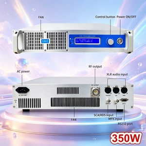 Transmisor <span class=keywords><strong>FM</strong></span> BO-RDS YXHT-350W con Entrada de Micrófono, Diseño Multifuncional para Transmisión <span class=keywords><strong>en</strong></span> <span class=keywords><strong>Vivo</strong></span> de Discursos e Himnos <span class=keywords><strong>en</strong></span> Iglesias - Product Image 1