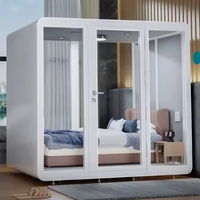 Studio moderne privé musique maison réunion salle d'étude flux en direct cabine insonorisée bureau acoustique salon pods