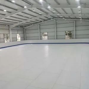 Mobile UHMWPE simulasi es skating rink pagar HDPE sintetis es arena hoki