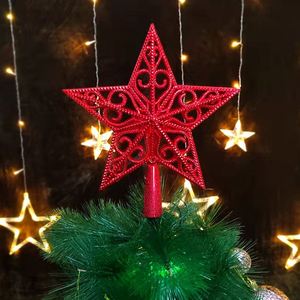 Distributor Supply 20Cm Five-Pointed Star European Style Christmas <b>Tree</b> Top Plastic Eco-Friendly for Festive Decorations - Product Image 1