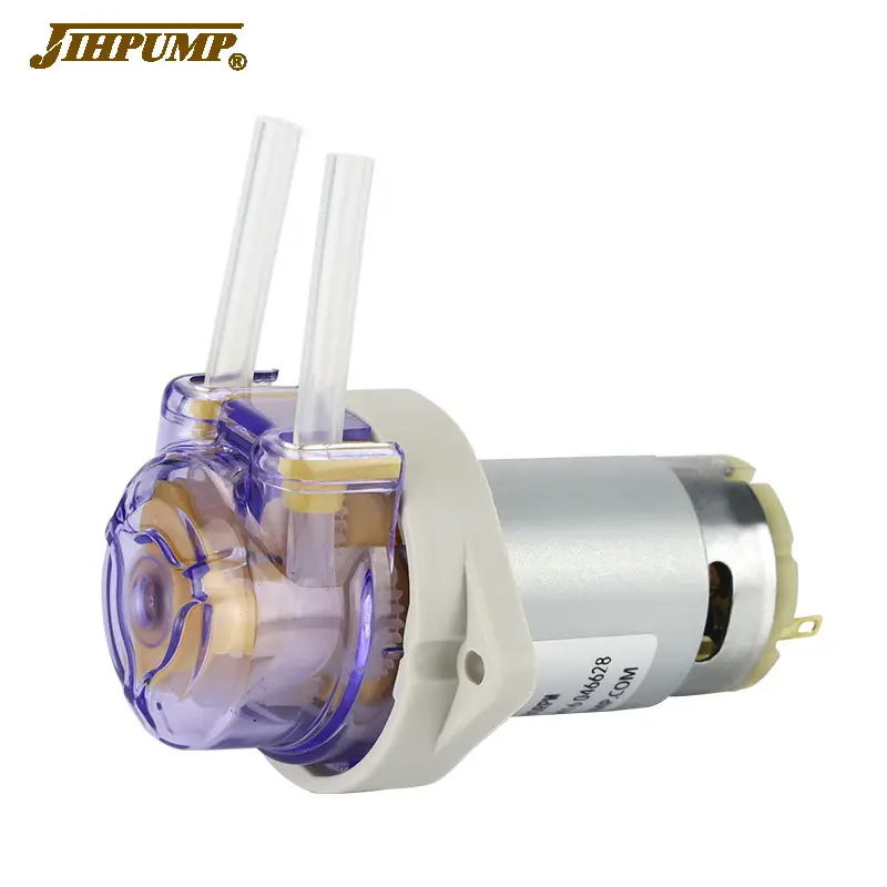 Перистальтический насос JIHPUMP 24 в 12 В постоянного тока, миниатюрный перистальтический насос для пищевых продуктов, медицинское моющее средство для стирки, дозирующие насосы для мыла и воды
