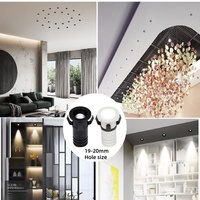 Spots encastrés Ecolux CE ETL SAA en aluminium, anti-éblouissement, 3 CCT, RA80, 1 W, mini spots LED COB ronds