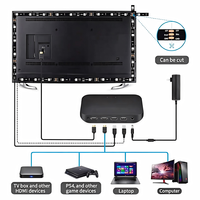 Kit d'éclairage d'ambiance pour téléviseur Fancy H*MI Sync Box, lumière ambiante intelligente RGBIC pour téléviseur, bande LED DreamColor synchronisée avec la musique, WiFi, pour home cinéma