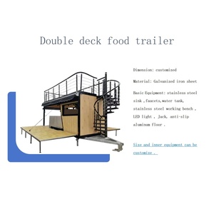 Restaurant mobile à deux étages coloré personnalisé Top Terrace City Series Food Truck Trailer Snack Tour Bus Hotdogs Bonbons Chips - Product Image 4