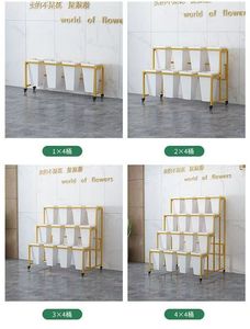 Soporte de Exhibición para Macetas Rectangular de Hierro, Duradero, Moderno, Clásico, Simple, Minimalista, con Ruedas, Sin Recubrimiento - Product Image 6