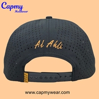 Premium Middle Crown Patch personnalisé Logo caoutchouc Polyester perforé Golf casquette de Baseball camionneur chapeau noir imperméable Golf chapeau hommes