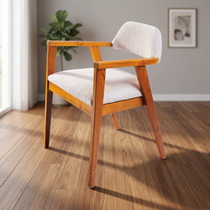 Chaise de salle à manger Home Basket Ravo Nordic - Bois de teck finition naturelle - Product Image 3