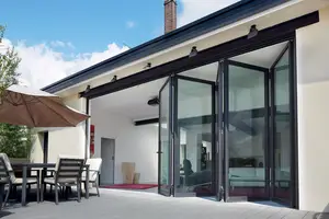 CBMmart özelleştirilmiş su geçirmez dış alüminyum akordeon cam kapılar katlanır kapılar veranda Bi katlanır kapı