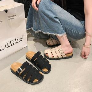 Sandales <span class=keywords><strong>mules</strong></span> plates décontractées en daim pour femme, légères, tendance, <span class=keywords><strong>de</strong></span> <span class=keywords><strong>luxe</strong></span>, à enfiler, pour l'extérieur - Product Image 4