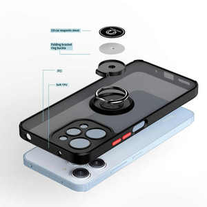 Originale pelle opaca custodia per telefono cellulare per <span class=keywords><strong>Redmi</strong></span> <span class=keywords><strong>12</strong></span> 4g <span class=keywords><strong>Note</strong></span> <span class=keywords><strong>12</strong></span> 360 cavalletto di rotazione antiurto Cover posteriore - Product Image 2