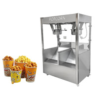 Machine à Popcorn Commerciale Automatique Personnalisée 6800W, Double Cuve Verticale 16 oz, Modèle Papillon Sphérique, 220V pour Cinéma