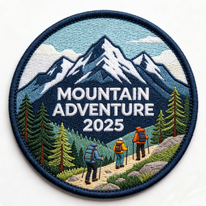 Écusson brodé thermocollant personnalisé en toile écologique à haute densité pour chapeaux de scouts/camp/aventure en montagne, design 2025 - Product Image 3