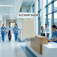 Badge de suivi/positionnement des personnes STiE7, type carte/badge portable, BLE5.0, pour intérieur