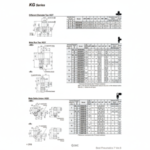 นิวเมติก SMC ฟิตติ้งแบบ one-touch KGY16-04S ชิ้นส่วนนิวเมติก - Product Image 1